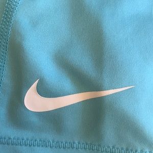 Baby blue Nike pro shorts.